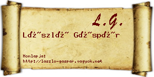 László Gáspár névjegykártya